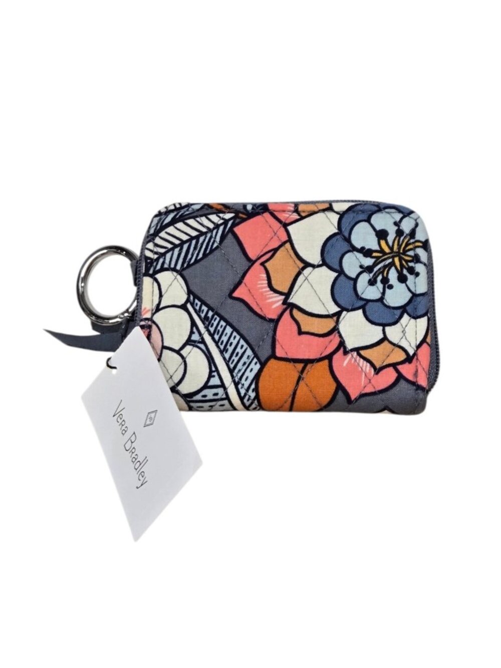 Vera Bradley  Petite Zip Around Wallet Tropical Evening Retired Print Boho